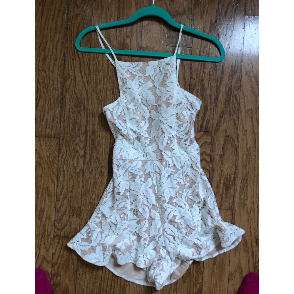 Off white lace romper